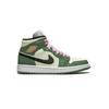 Nike Air Jordan 1 Mid Sneakers Dutch Green/Black/Barely Green/Arctic Pink