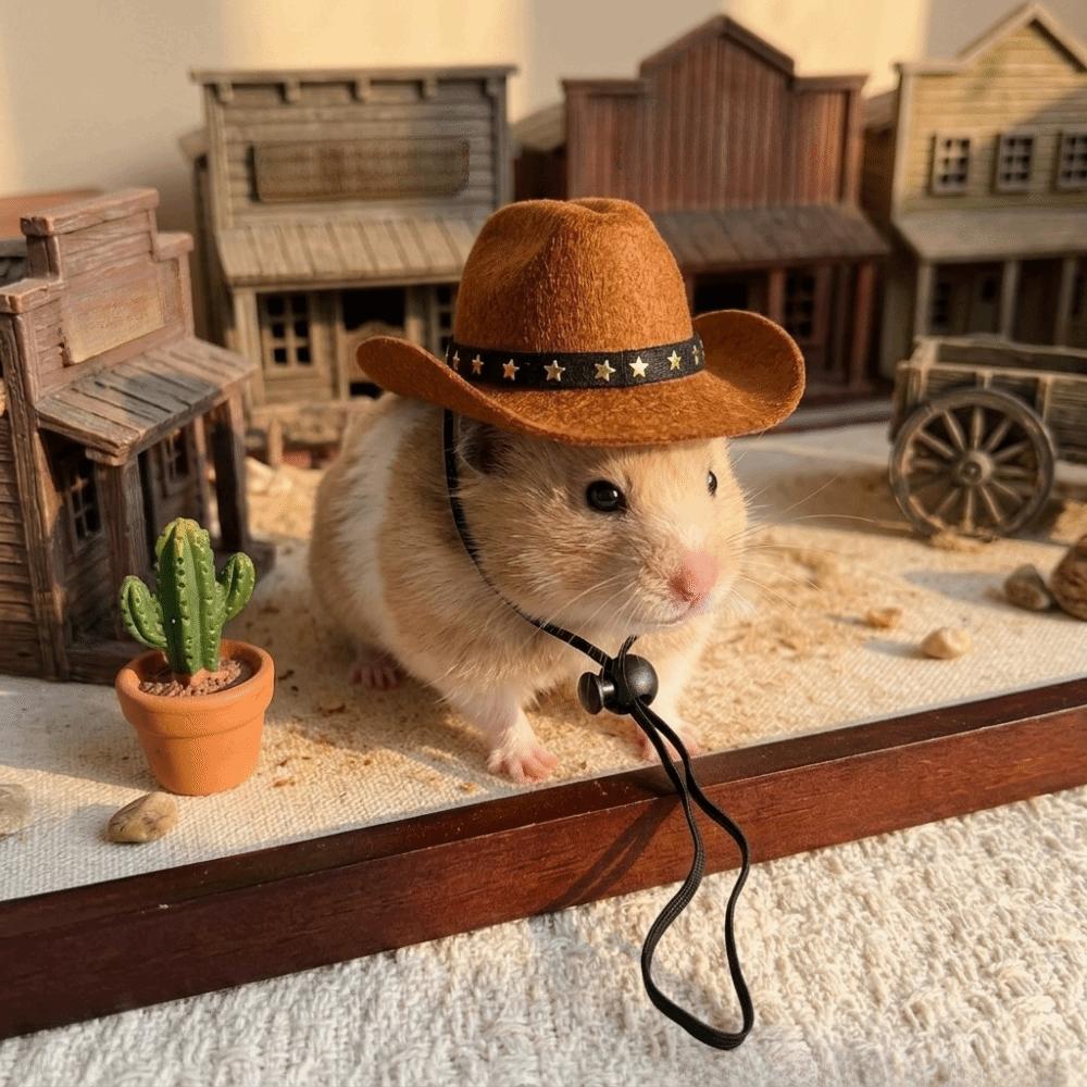 Dress-Up Puppy Vest Set Retro Pet Outfits Funny Dog Cowboy Costumes Cat