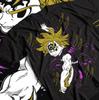 Meliodas Anime T-Shirt Retro Anime T-Shirt für Herren und Damen Sommer Baumwolle Locker Mode Lässig Kurzarm Top