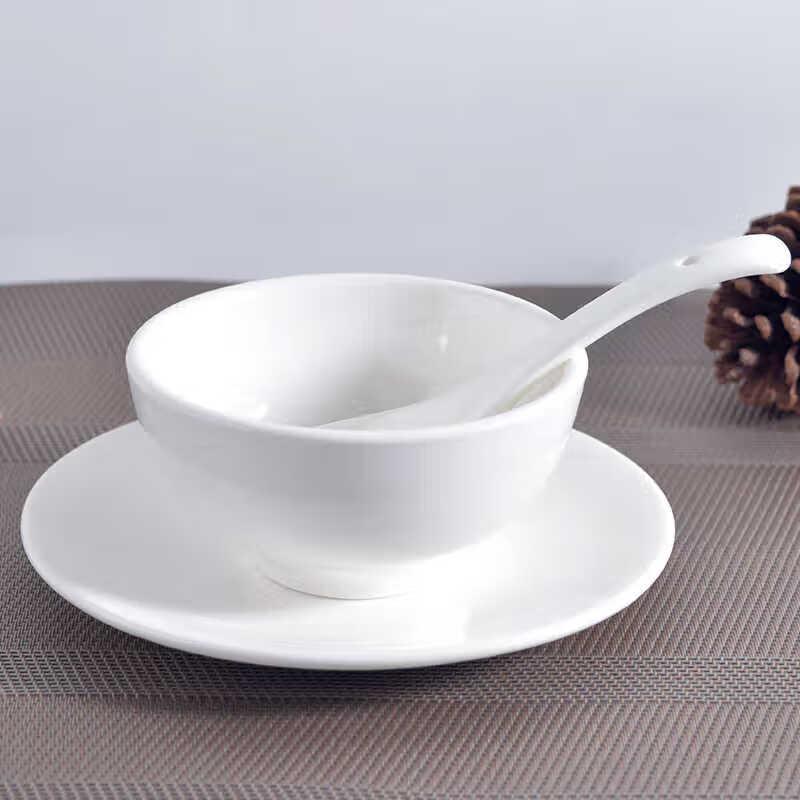 Gong He Jing Pin White Porcelain Rice & Soup Bowl (Single)