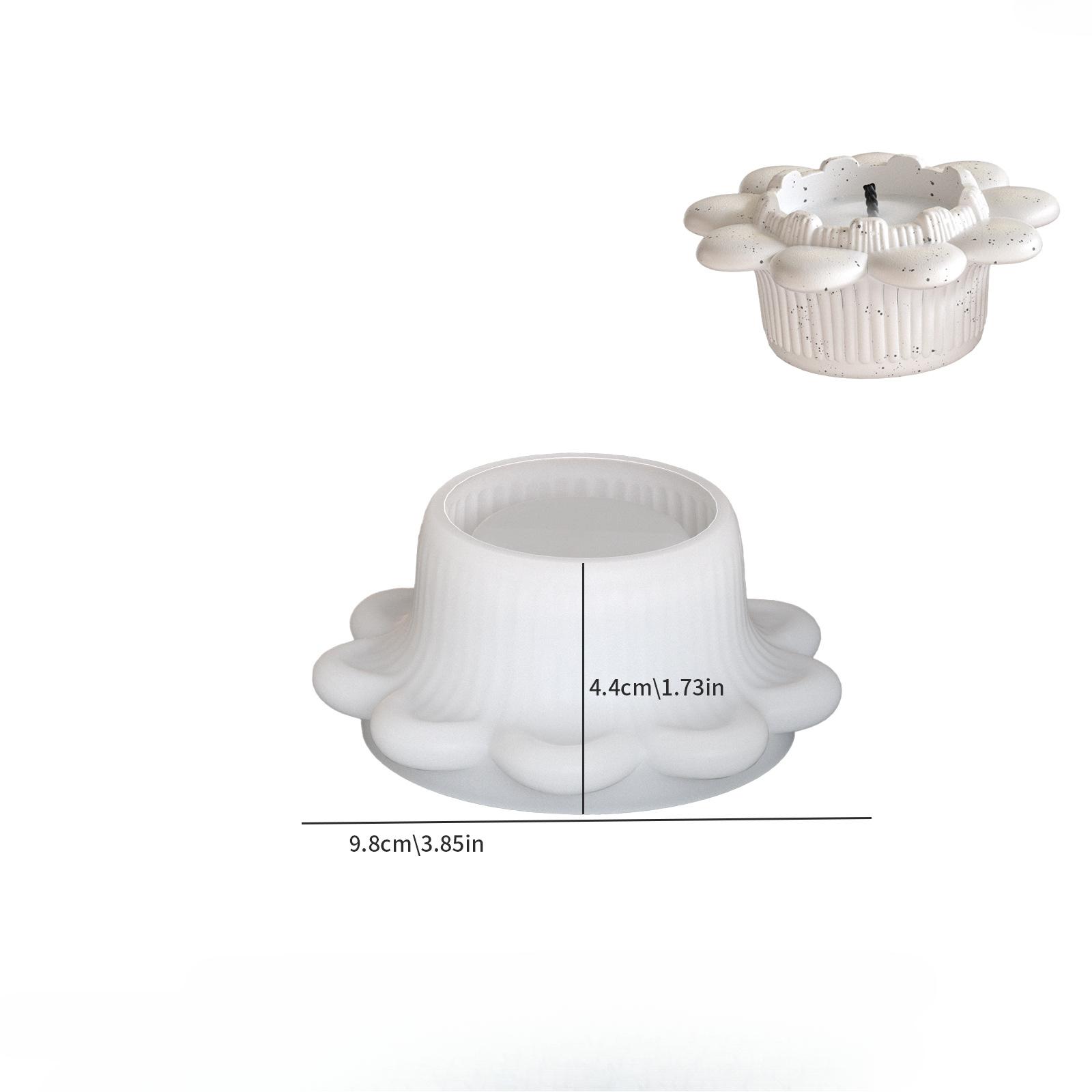 

Чашка для ароматической свечи Лотос , Основа-подставка для свечи, Силиконовая форма, Сделай сам для молитвы, Форма лотоса, Гипсовая форма для свечи Pack of 1