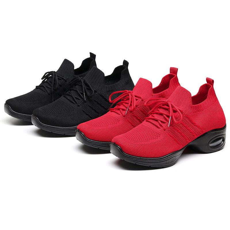 Old Beijing cloth shoes mesh non-slip soft sole air cushion casual dance shoes sports women's shoes running shoes square dance shoes