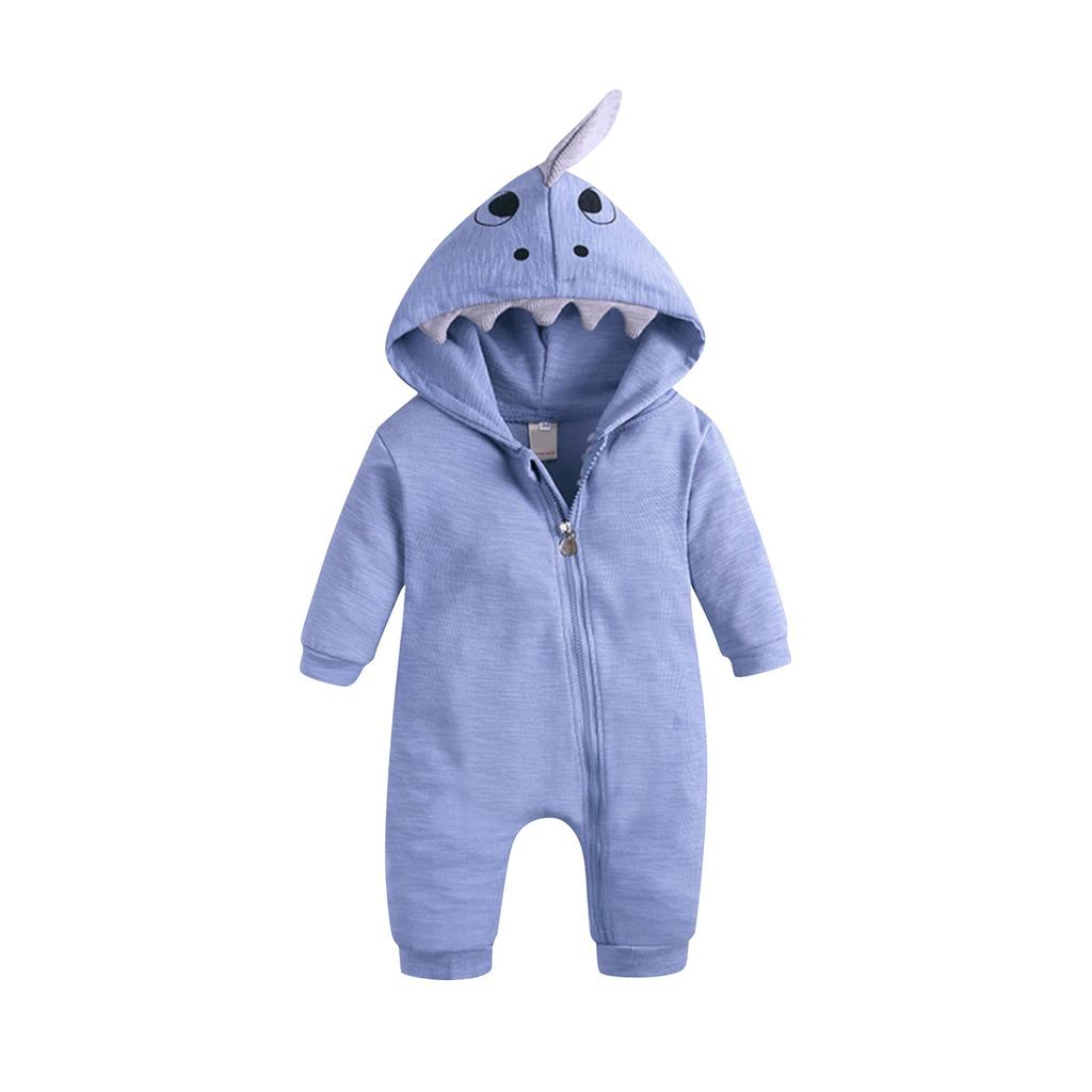 Halloween Baby Krabbelkleidung Frühling und Herbst Mit Kapuze Strampler Langarm Reißverschluss Body