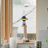 BOXCASA Alien UFO Decor - Stained Glass Window Hanging Suncatcher Showcasing a Cat Abduction Scene, Perfect Alien Lover Gift, Suitable for Alien