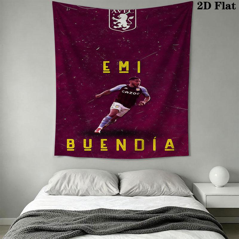 Aston Villa F.C Wall Hanging Printed Fabric Blanket Decorative Tapestries for Bedroom Living Room Home Decor