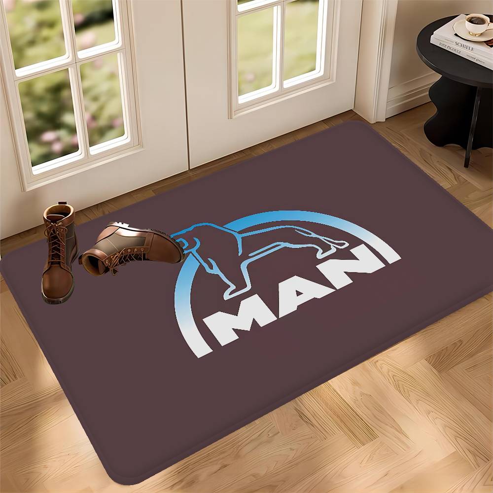 M-Man Truck Logo Door Mat Nordic Style Bedroom Living Room Doormat Home Balcony Anti-Slip Alfombra
