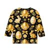 Children's Seven Quarter Sleeve Easter Print Round Neck Print Casual Top