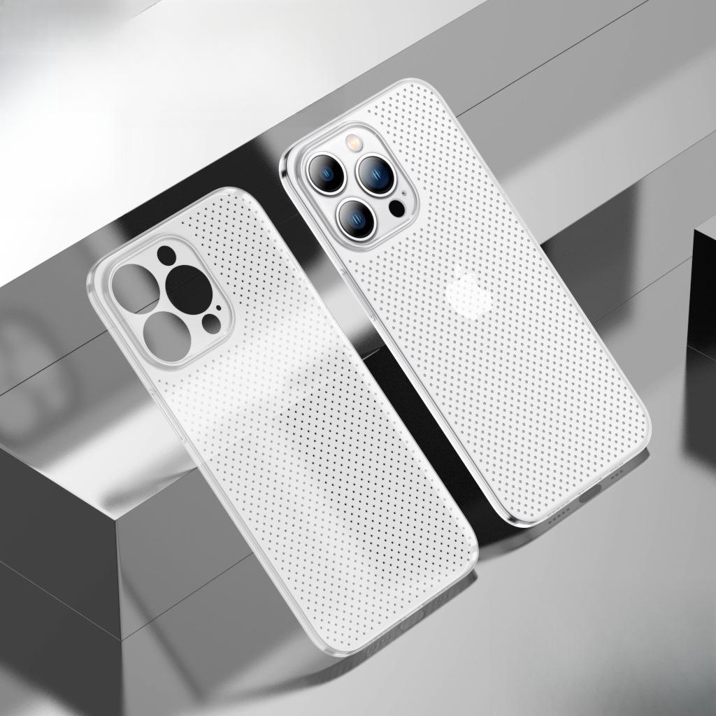 Suitable for IPhone15, Ultra-thin, Heat-dissipating and Breathable Apple 14Promax Protective Case, 1213 Matte Full Cover