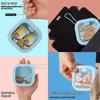 Rotating Jewelry Box Transparent Window Portable Hanging Rope Hair Tie Organizer Travel Qtip Holder Cotton Swabs Dispenser Kids Hair Accessory Box