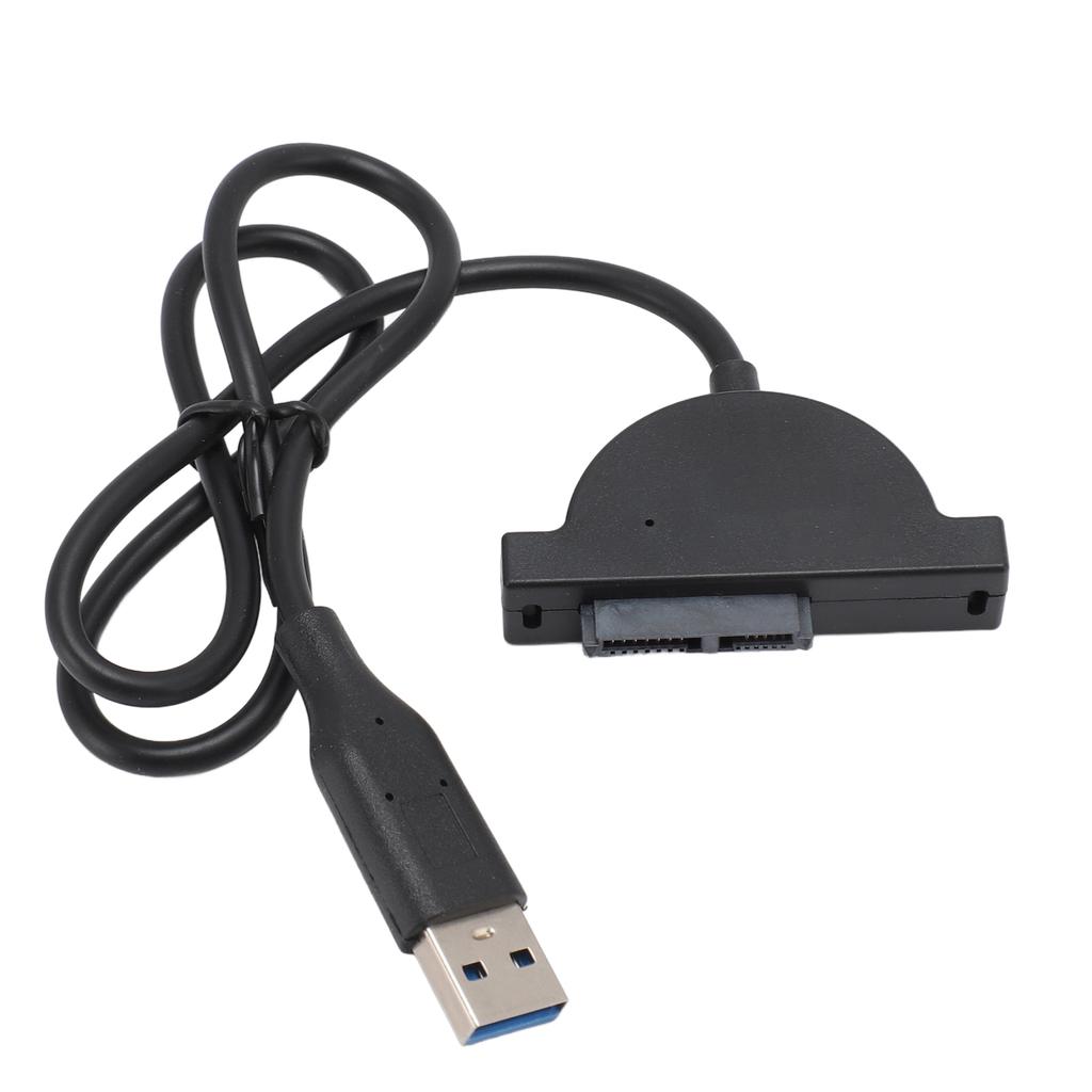 USB 2.0 To SATA Cable Hot Swapping Plug and Play USB To 7 Plus 6 Pin Slimline SATA Adapter Cord for Laptop CD DVD ROM