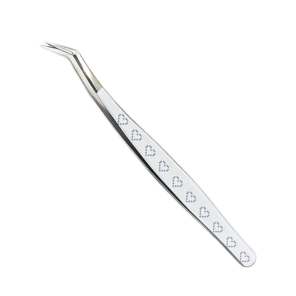 Metal Curved Stickers Tweezers High Precision Cartoon False Eyelash Tweezers Anti-static Eyelash Curler Miniature Scene Stickers