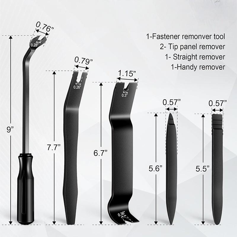 5ks Bez poškrábání Plastový páčidlo Nástroj pro demontáž autopříslušenství Sada nástrojů pro demontáž vnitřních dveřních panelů Sada pro odstranění spon pro vozidlo