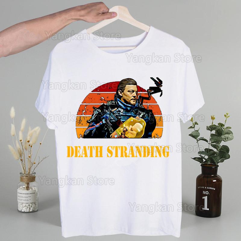Death Stranding Kojima Men Hip Hop Streetwear Print T Shirt Harajuku TShirts Short Sleeve Fashion Casual T-Shirt Tops Tees
