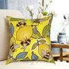 Yellow Lemon And Bee Garden Pillow Case Printed Home Soft Throw Pillow Yellow Bee Garden Honey Hot Summer Sun Bumblebee