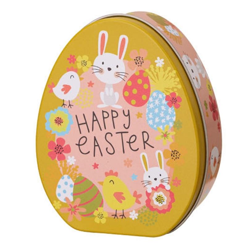 

Iron Box Easter Candy Box Tinplated Eggshells Pattern Container for Party Organizing and Displaying