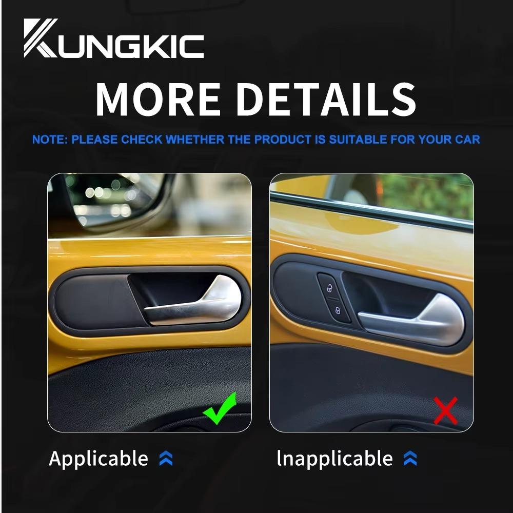 For Volkswagen Beetle 2012 2013 2014 2015 2016 2018 2019 Real Soft Carbon Fiber Inner Door Handle Sticker LHD RHD Accessories