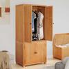 Storage Furniture Set with Storage and Doors Brown Wood Based Material