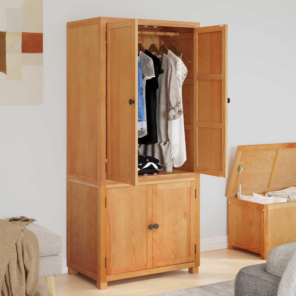 Storage Furniture Set with Storage and Doors Brown Wood Based Material