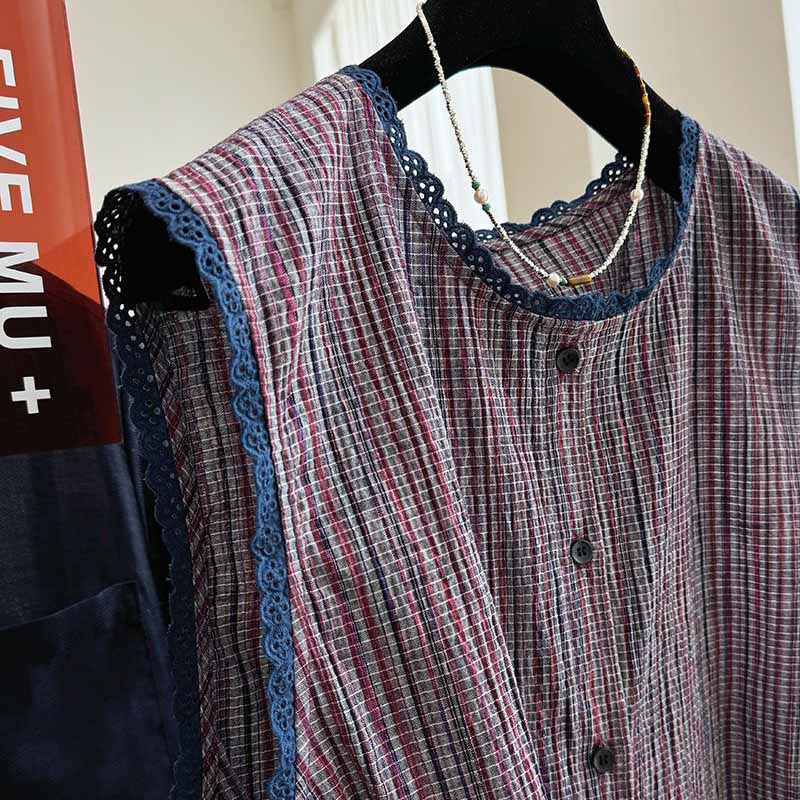 Vest for Women Summer Lace Sleeveless Tops Vest Oversize Casual Sleeveless Coat Buttons Camisole Vest