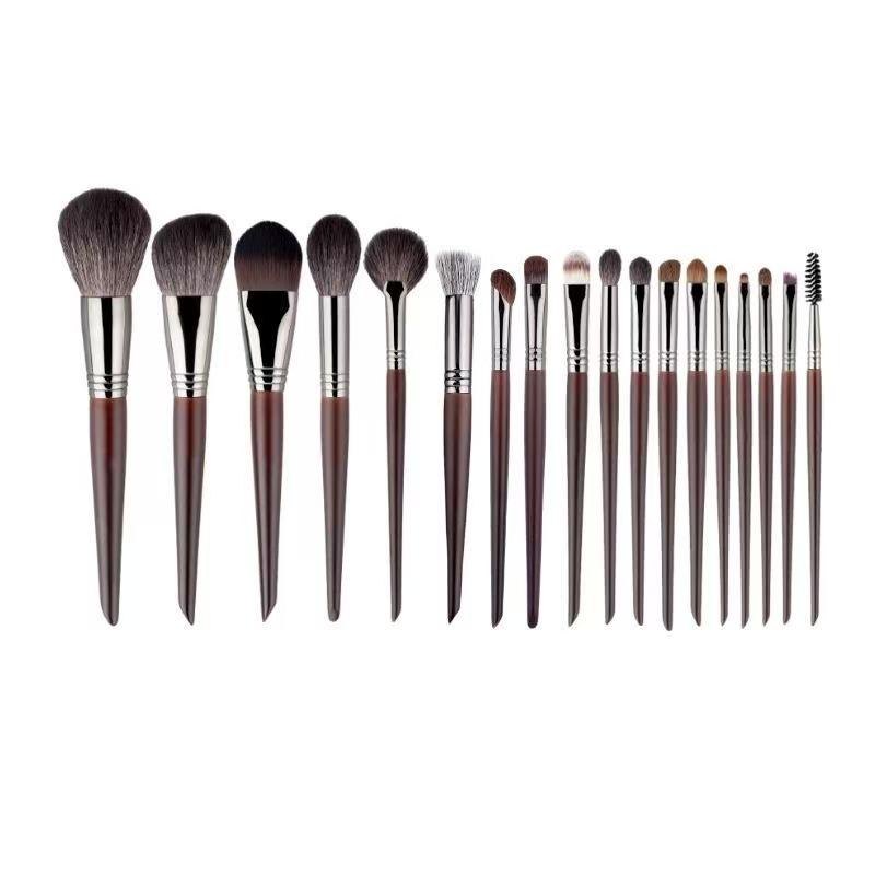 18-Piece Professional Makeup Brush Set with High-Grade Animal Hair