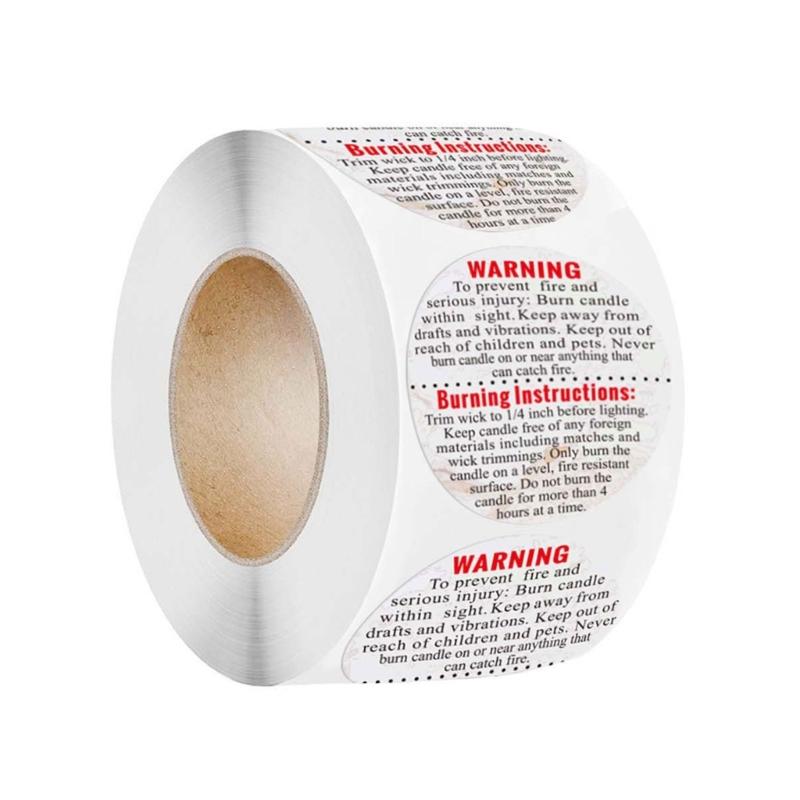 

Eye Catching Warning Stickers Warning Labels for Marking Goods and Documents Caution Fire Candle Burning Instructions
