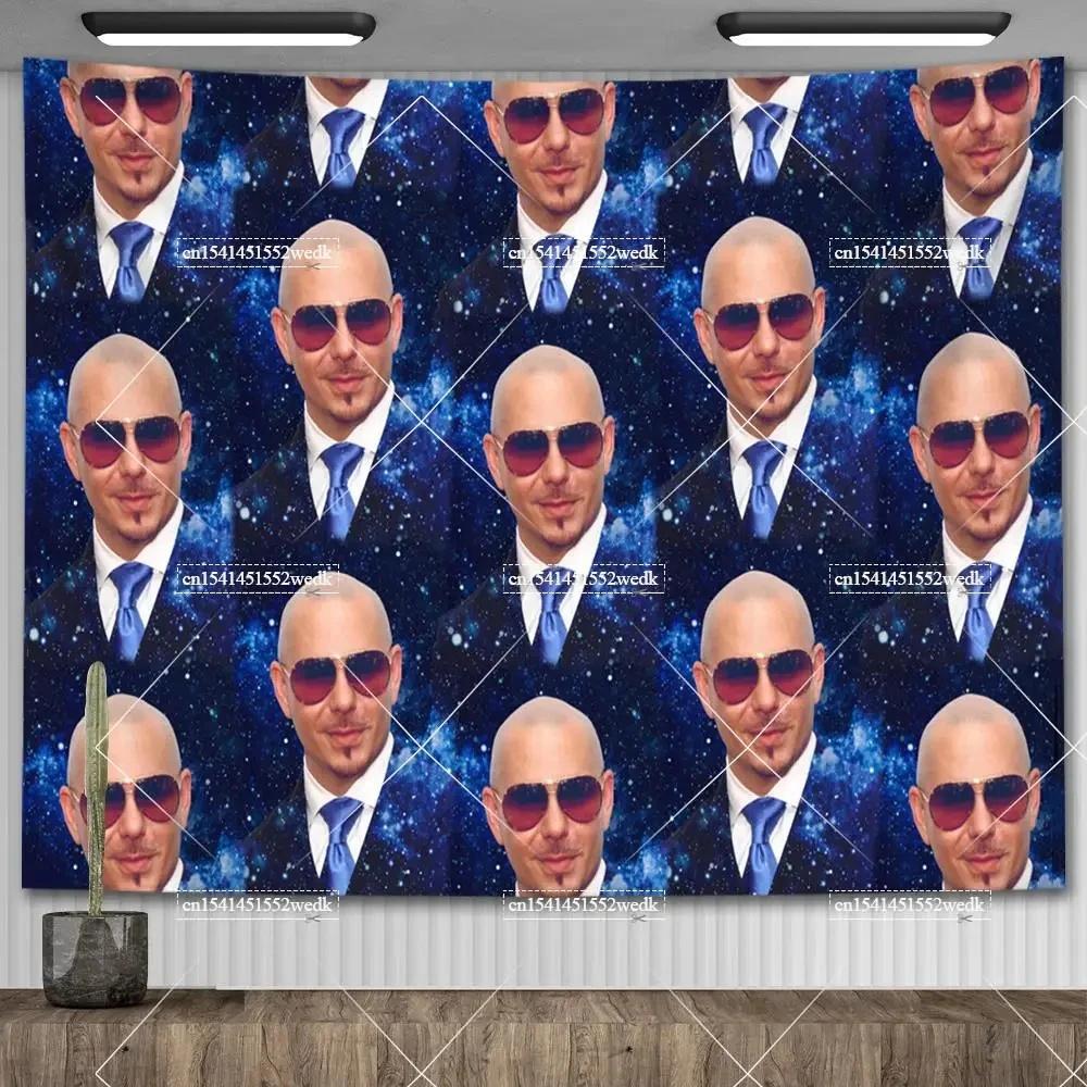 Mr Worldwide Dice To Live Laugh Love Telo da Parete MR 305 Pitbull Meme Telo da Parete Grande Tessuto Appeso a Parete Teli Tappetini Yoga