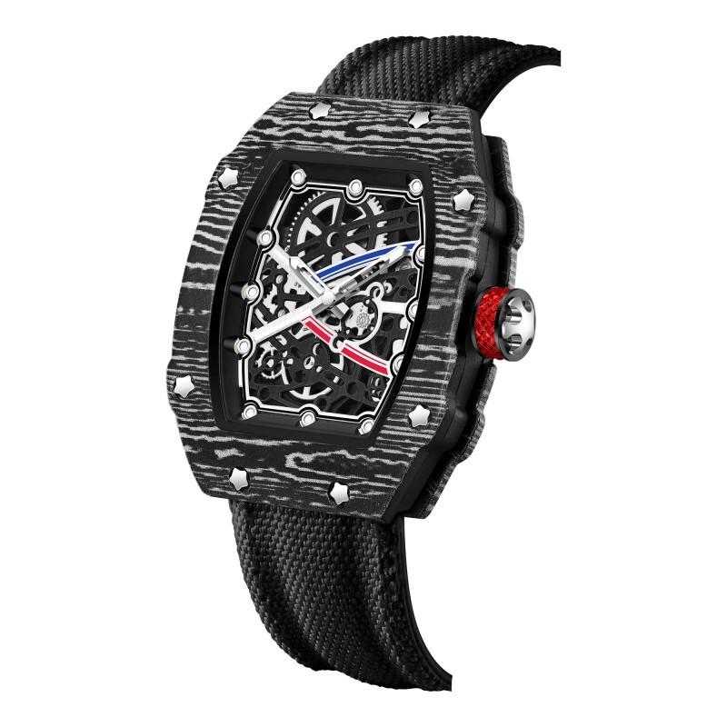 Watch Ultra-Thin Wine Barrel-Shaped Nylon Belt Trendy Men S Watch Quartz Watch Men S Watch