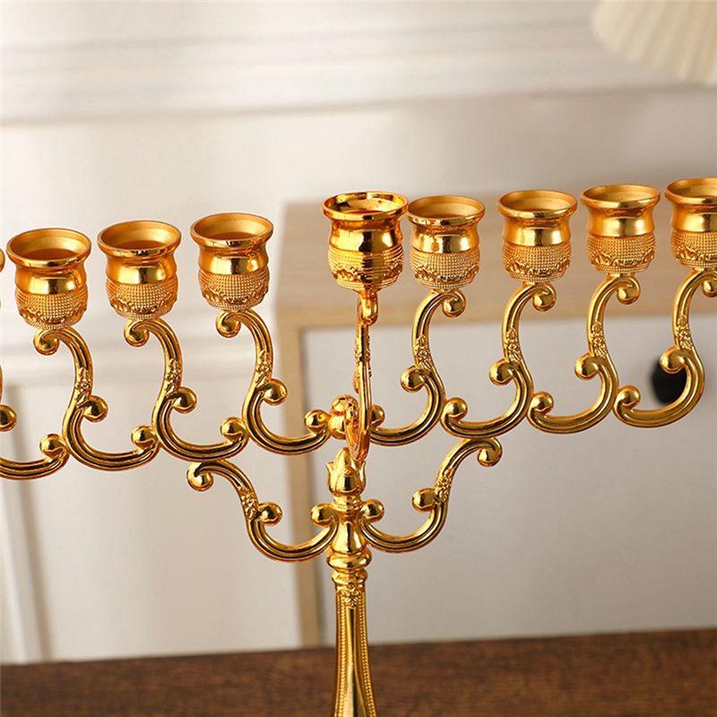 Portacandele Moderno di Lusso Elegante Centrotavola Per Raffinata Cena a Candele Argento