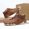 First Layer Cowhide High-top Martin Boots Cotton Shoes Octopus Autumn and Winter Velvet Men's Shoes Men's and Women's Outdoor Shoes