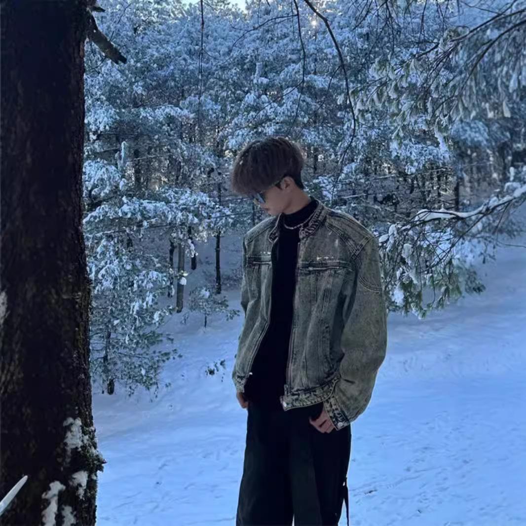 Американская короткая джинсовая куртка мужская — фото 6