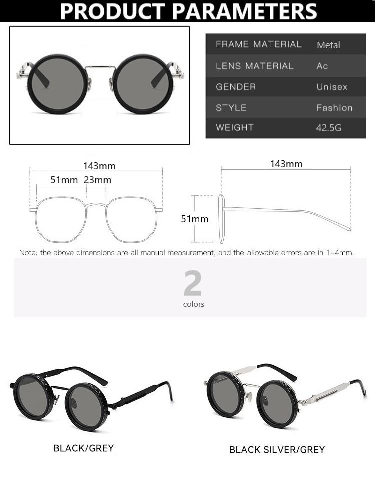 Polarized Neutral Density 9-level Adjustable Sunglasses Men Women Punk Round Dimming Sun Glasses Fishing Outdoor Eyewear UV400