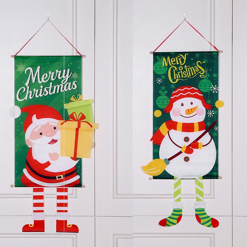 Christmas Hanging Flags for Home Hanging Flags Xmas Ornaments Navidad Natal New Year Gift Merry Christmas Decoration