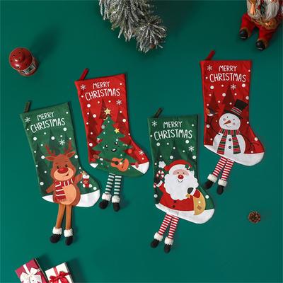Meias Decorativas de Natal Meias de Pelúcia de Natal Meias de Natal Sacolas de Presentes de Natal para Crianças Meias de Doces Sacolas de Presente