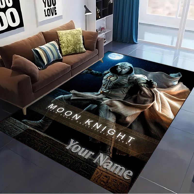 Name Custom Moonknight Carpet Rug for Living Room Bedroom Home Sofa Decoration,Kids Play Non-slip Floor Mat