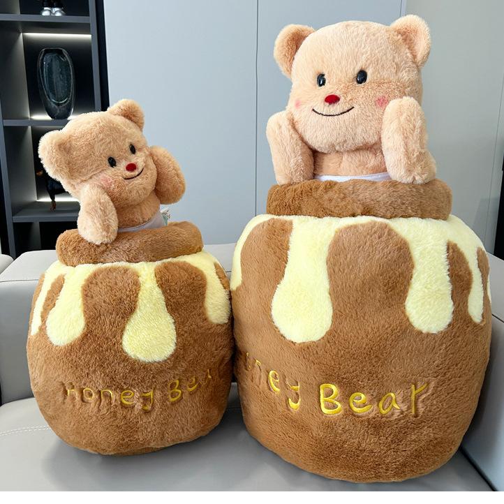 Honey Jar Butter Bear Doll Plush Doll As a Birthday Gift for Friends Honey Jar Bear