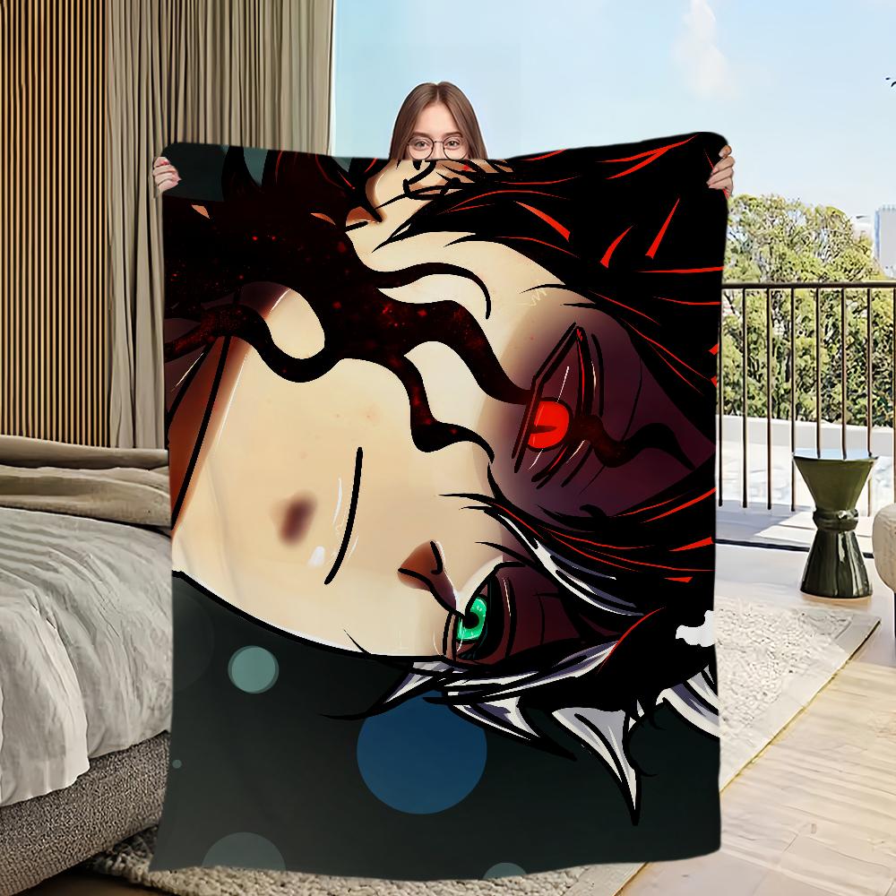 Anime B-Black C-Clover Printed comfortable and soft sofa, living room bed, bedroom blanket suitable for travel and gifts