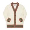 8054222 A1452 Icon Stripe Trim Wool Kids Cardigan