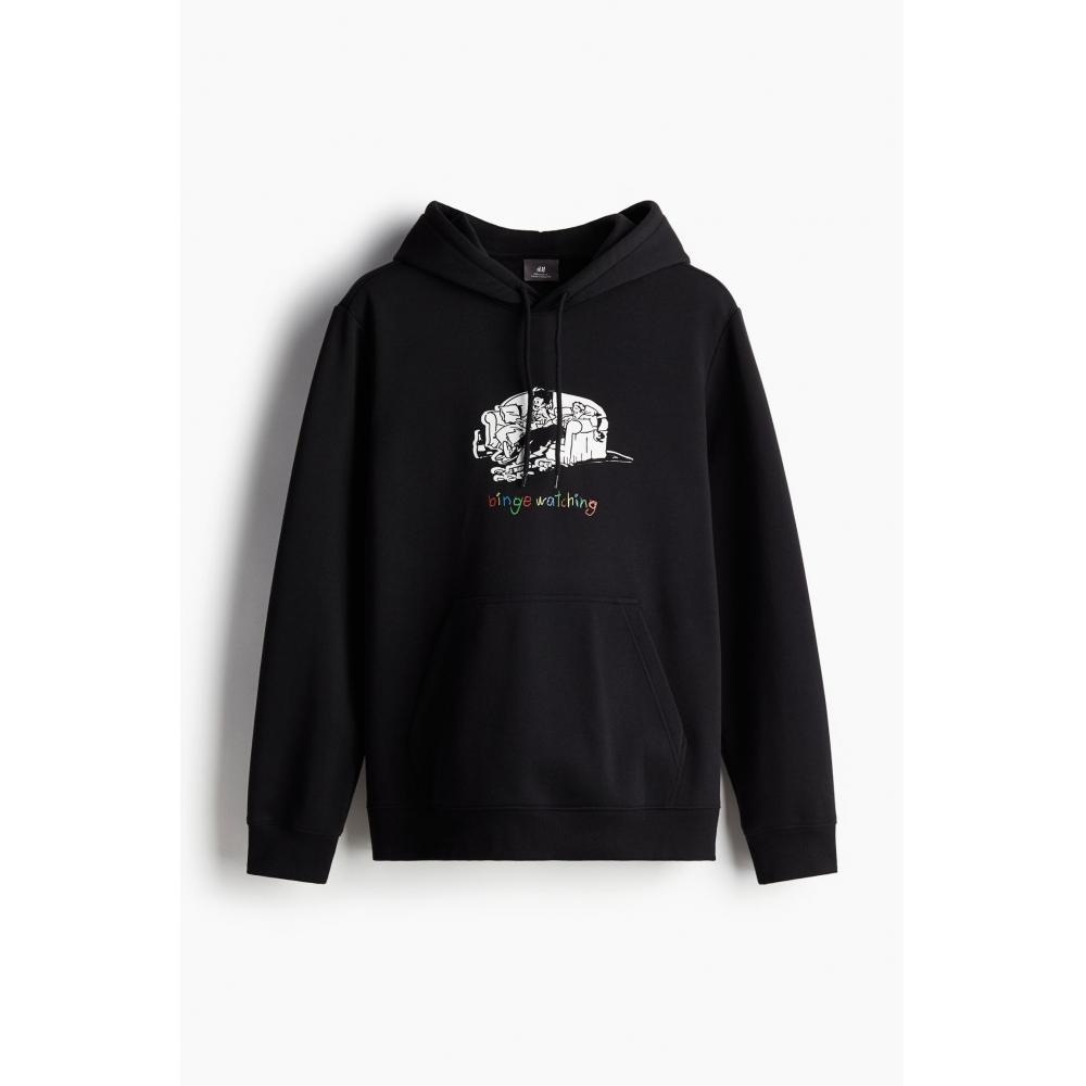 

Толстовка с капюшоном HM Regular Fit Black S