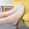 Damen Mokassins Fahrschuhe Lässige Slipper Loafer Damen Minimalistische Ballerinas Weiche Sommer Lochmuster Laufschuhe für Mutter
