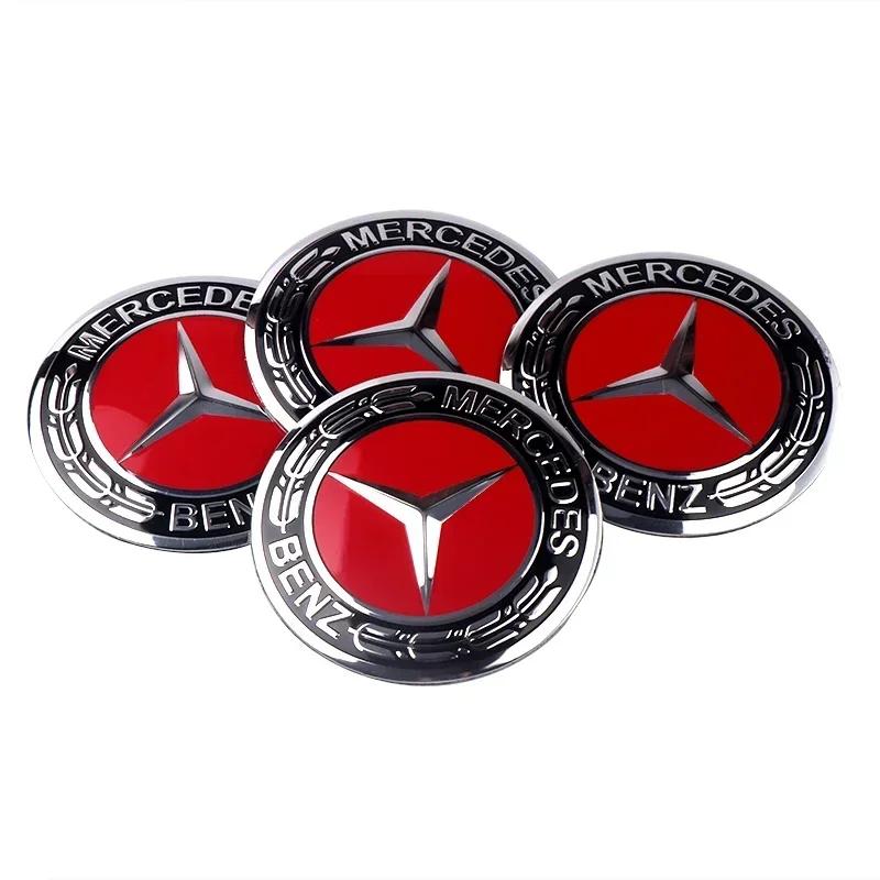 Nieuwe C200 E200 Voor Mercedes Benz 56mm Auto Wiel Naafkap Logo Sticker Accessoires Voor Mercedes benz A B C E G CLA GLK CLA