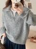 Women's French Design Crewneck Pullover Sweater – Soft, High-Class Knitwear for Autumn/Winter