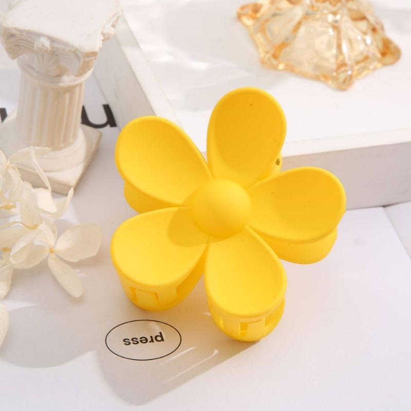 1PCS Candy Colors Big Flower Hair Clip Women Girls Cute Ponytail Makeup Bath Crab Claws Clips Fashion Fresh Beach Headwear Accessories