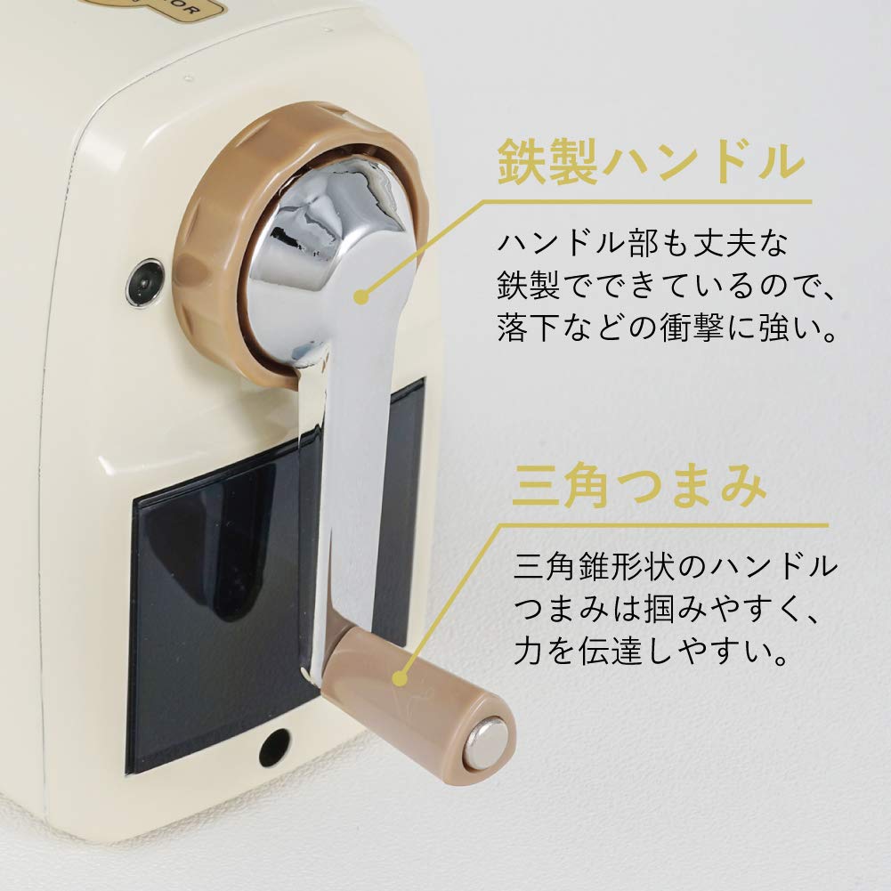 Carl Angel 5 Premium 3 Pencil Sharpener, Made in Japan, Cream, A5PR3-I