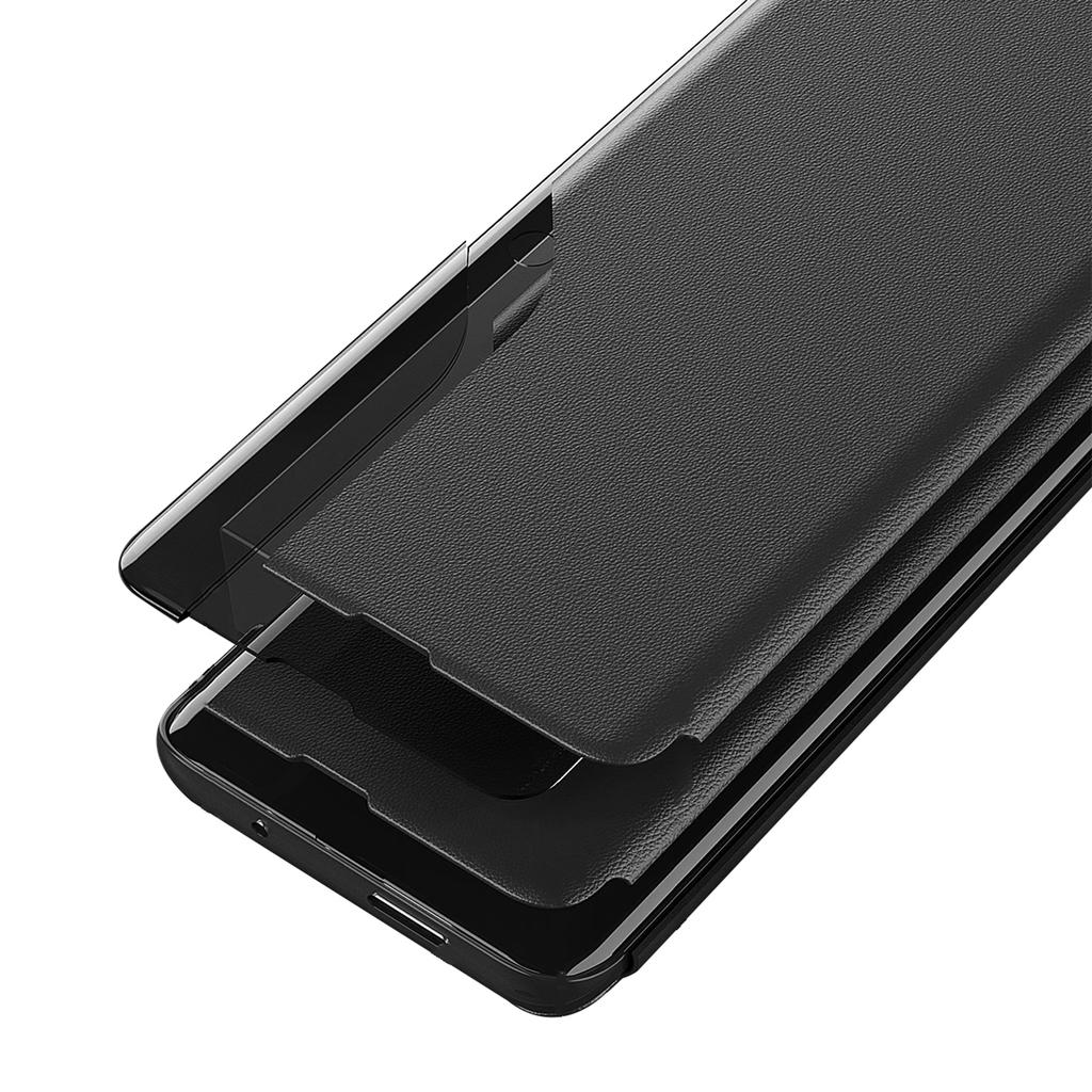 For Samsung Galaxy A54 5G Telefondeksel Klarvisningsvindu Ripesikkert Flip Lær Telefondeksel med Støtte