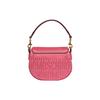 Moschino Letter Logo Print Push Lock Closure Calfskin Fabric Shoulder Crossbody Tote Bag Women Handbags Pink 740682681207