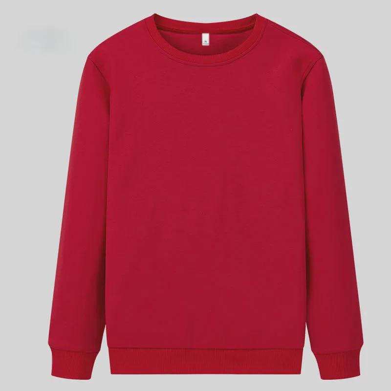 Men's Autumn Round Neck Long Sleeve Sweatshirt - Simple Print, Solid Color