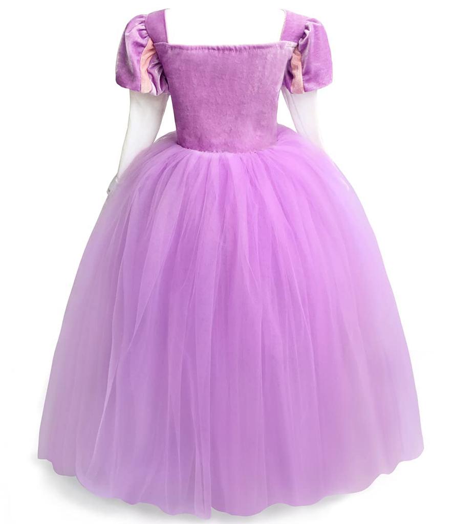 TYHTYM Rapunzel Princess Dress, Children's, 100-140cm, Long-Haired Princess, Purple, Tangled, Cosplay Costume, Kids Costume, Event, Stage Outfit,