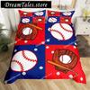 3D Print Baseball Duvet Cover Set Sports Theme Bedding Set King Baseball Gaming Geometry Stripe Quilt Cover for Boy Girl