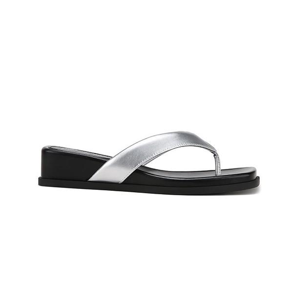 Yuanlitong summer new temperament outer wear toe flip-flops shoes women's versatile sexy French cool slippers women's fashion