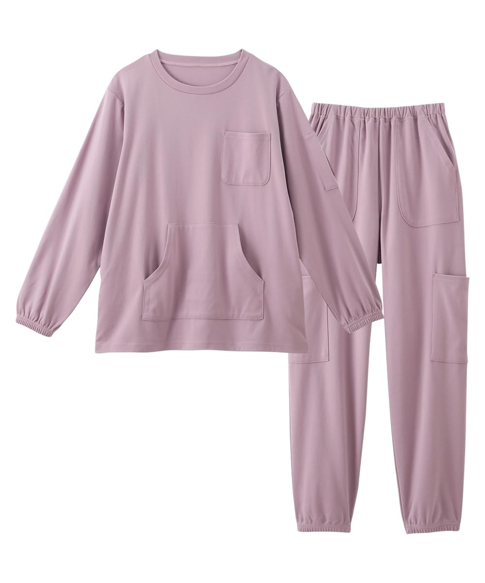 

Nissen Cotton Blend with 15 Grayish Size LL Women s Pajama/Loungewear Set, Pockets, Purple,